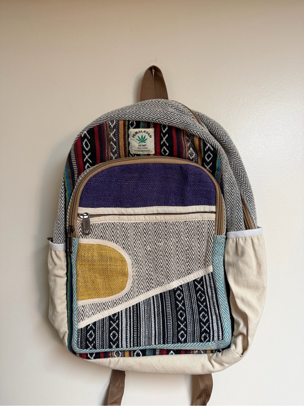 Himalayan Hemp Multicolor Patterned Backpack